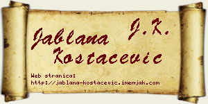 Jablana Kostačević vizit kartica